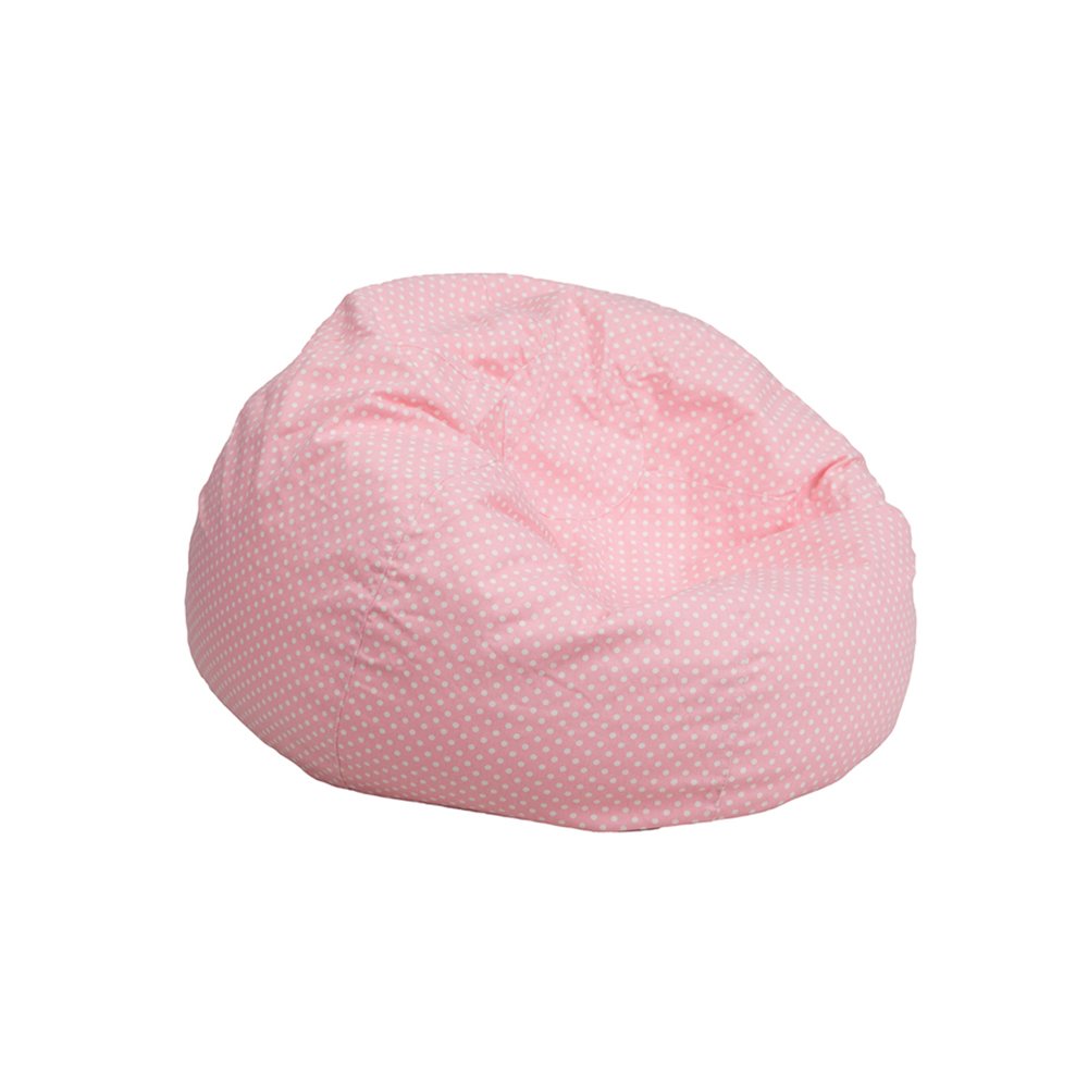 Flash Furniture Small Light Pink Dot Kids Bean Bag Chair [DG-BEAN-SMALL-DOT-PK-GG]