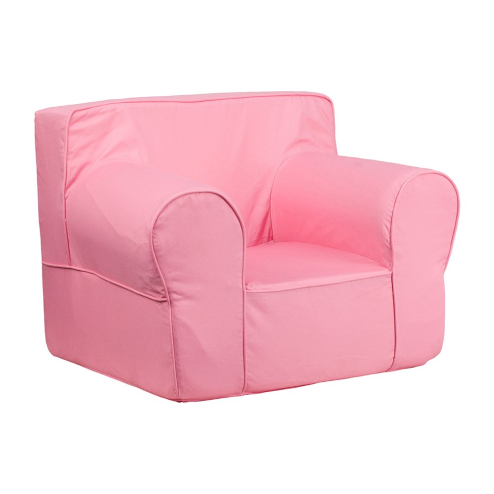 Flash Furniture Oversized Solid Light Pink Kids Chair [DG-LGE-CH-KID-SOLID-PK-GG]