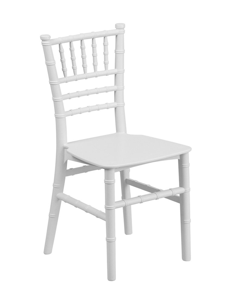Flash Furniture Kids White Resin Chiavari Chair