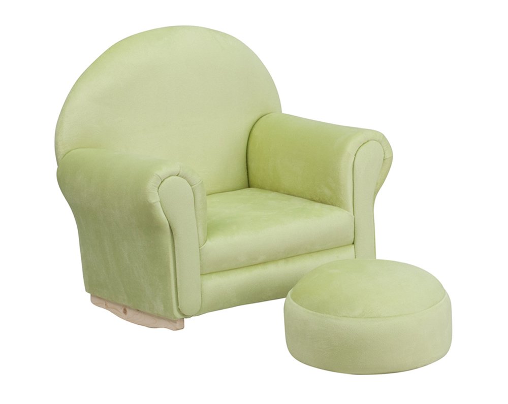 Flash Furniture Kids Green Microfiber Rocker Chair And Footrest [SF-03-OTTO-MIC-GRN-GG]