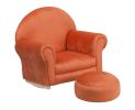 Flash Furniture Kids Orange Microfiber Rocker Chair And Footrest [SF-03-OTTO-MIC-OR-GG]