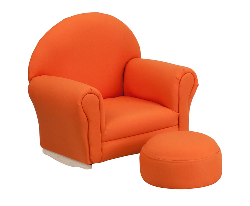 Flash Furniture Kids Orange Fabric Rocker Chair And Footrest [SF-03-OTTO-ORG-GG]