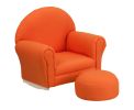 Flash Furniture Kids Orange Fabric Rocker Chair And Footrest [SF-03-OTTO-ORG-GG]
