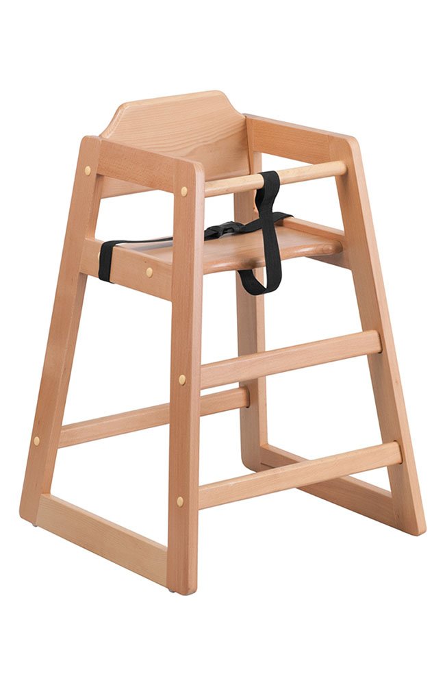 Flash Furniture HERCULES Series Stackable Natural Baby High Chair [XU-DG-W0024-NAT-GG]