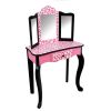 Teamson Kids Dollhouse Furniture Leopard Vanity Table and Stool Set