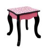 Teamson Kids Dollhouse Furniture Leopard Vanity Table and Stool Set