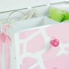 Teamson Kids Dollhouse Furniture Fashion Prints Jewelry Chest Armoire - Giraffe (Baby Pink / White)