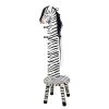 Teamson Kids Children Safari Stool with Coat Rack - Zebra