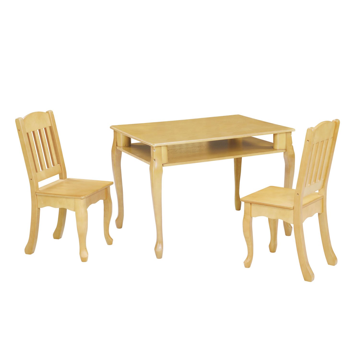 Teamson Kids Windsor Rectangular Table and Set of 2 Chairs - Natural