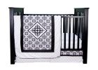Trend Lab Versailles Black & White - 3 Piece Crib Bedding Set
