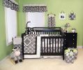 Trend Lab Versailles Black & White - 3 Piece Crib Bedding Set