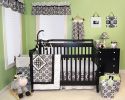 Trend Lab Versailles Black & White - 3 Piece Crib Bedding Set