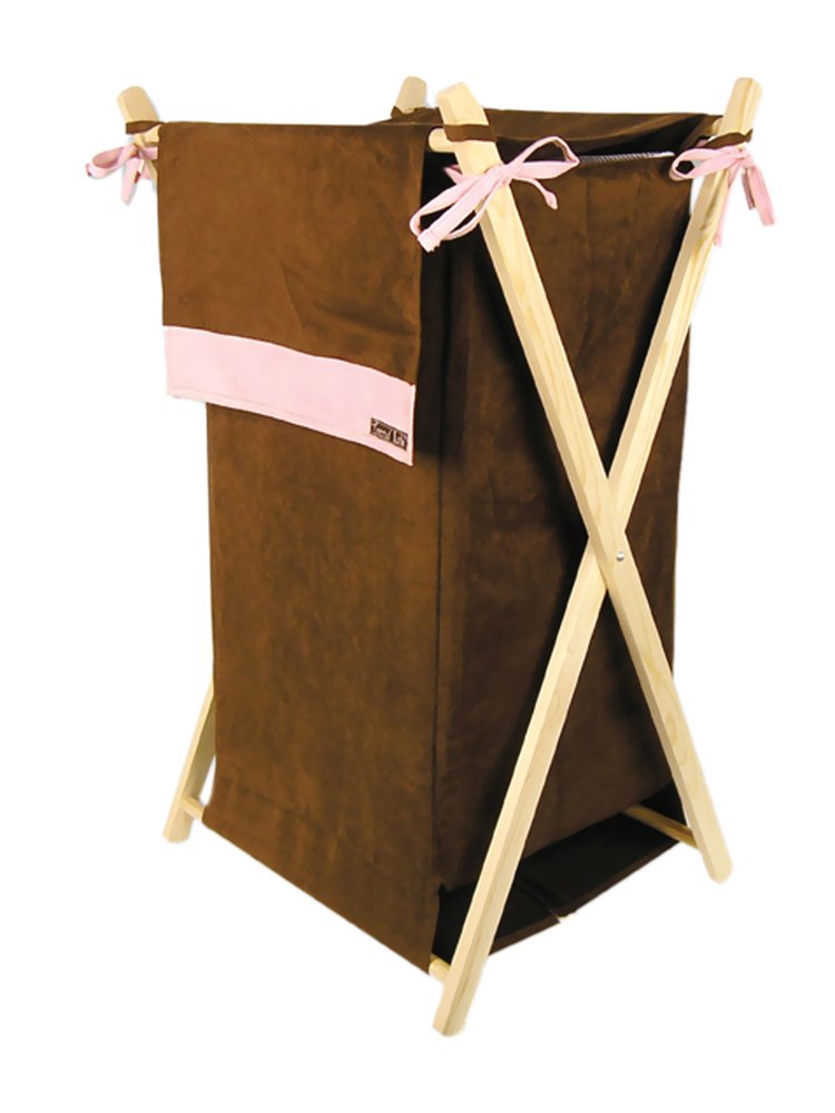 Hamper Set - Brown & Pink Ultrasuede