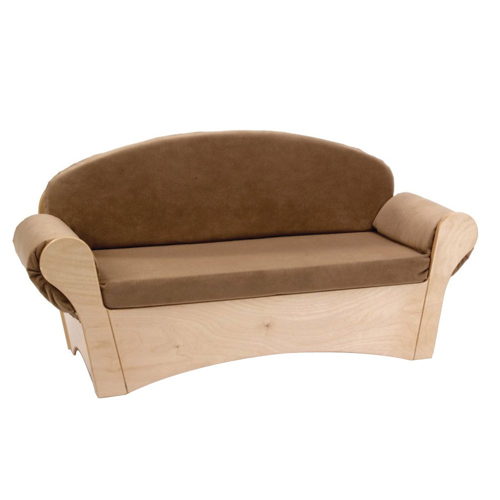 Whitney Brothers Home Preschool Daycare Childs 2 Seater Easy Sofa Cushion Couch Tan