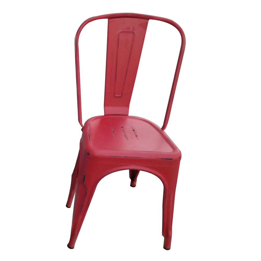 Tolix Red Steel Chair  - Set of 2 Chairs